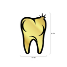 Escultura De Parede Decorativo Profissão Dentista Dourado 50x