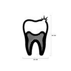 Escultura De Parede Decorativo Profissão Dentista Preto 40x25