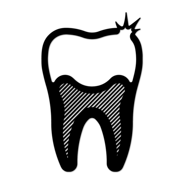 Escultura De Parede Decorativo Profissão Dentista Preto 40x25