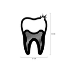 Escultura De Parede Decorativo Profissão Dentista Preto 50x31