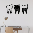 Escultura De Parede Decorativo Profissão Dentista Preto 50x97