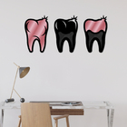 Escultura De Parede Decorativo Profissão Dentista Rose 40x79cm