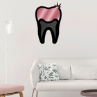 Escultura De Parede Decorativo Profissão Dentista Rose 60x38cm