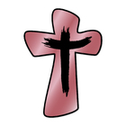 Escultura De Parede Decorativo Religião Cruz Rose 60x43cm