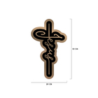 Escultura De Parede Decorativo Religião Jesus 50x29cm Bronze