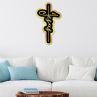 Escultura De Parede Decorativo Religião Jesus 50x29cm Dourado