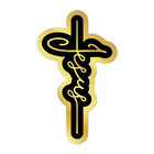 Escultura De Parede Decorativo Religião Jesus 60x35cm Dourado