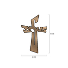 Escultura De Parede Decorativo Religião Jesus Bronze 40x26cm