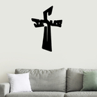 Escultura De Parede Decorativo Religião Jesus Preto 60x40cm