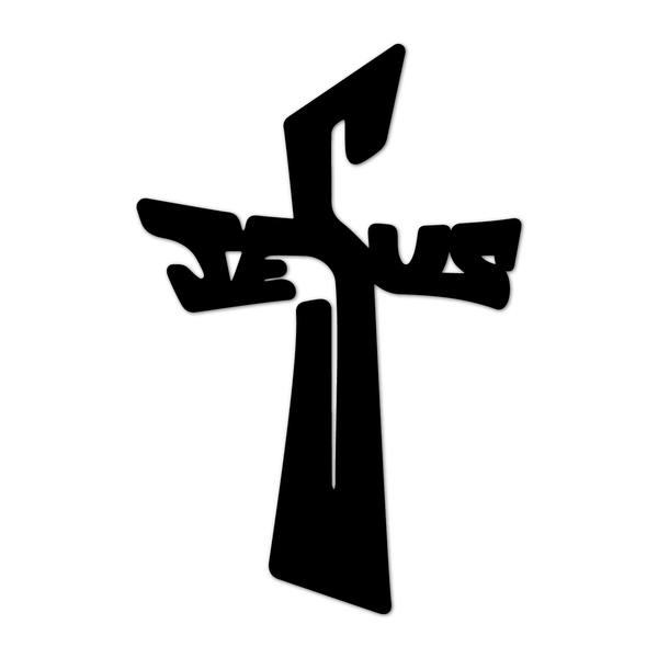 Escultura De Parede Decorativo Religião Jesus Preto 60x40cm