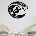 Escultura De Parede Decorativo Surfista Mdf 6mm 60x51