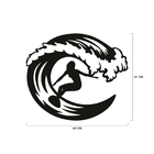 Escultura De Parede Decorativo Surfista Mdf 6mm 60x51