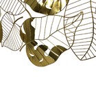 Escultura De Parede Exclusiva Folhas Secas Em Metal