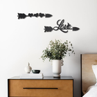 Escultura De Parede Flecha Love - Marrom