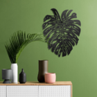 Escultura De Parede Folha Costela De Adão - Marrom