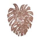 Escultura De Parede Folha Costela De Adão - Marrom