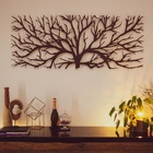 Escultura De Parede Galhos Unidos - Preto