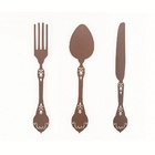 Escultura De Parede Garfo - Preto - 80 Cm