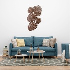 Escultura De Parede Painel Costela De Adão - Marrom