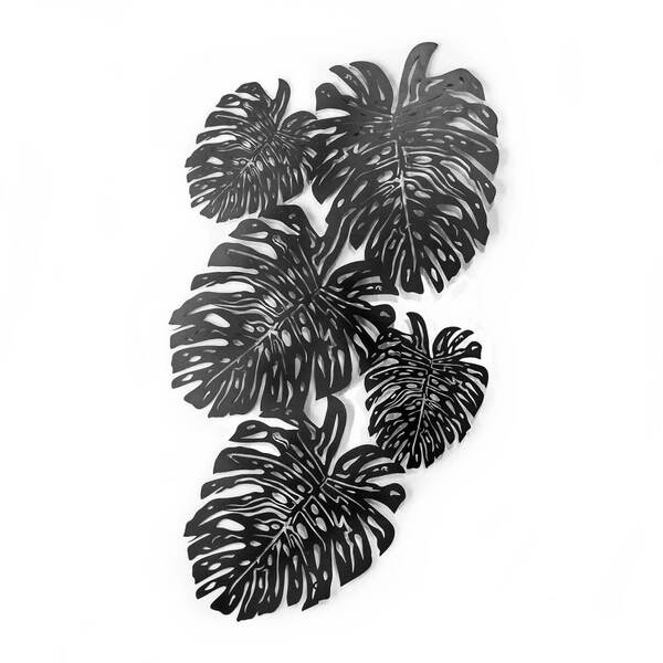 Escultura De Parede Painel Costela De Adão - Preto