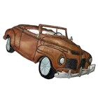 Escultura De Parede Para Sala Metal Carro 46x83cm Vermelho