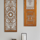 Escultura De Parede Portão - Marrom