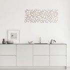 Escultura De Parede Quadrados Irregulares - Marrom