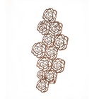 Escultura De Parede Rosas - Marrom