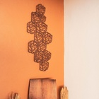 Escultura De Parede Rosas - Preto