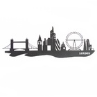 Escultura De Parede Skyline Londres - Preto