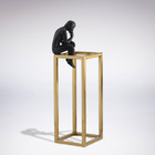 Escultura Decor Abstrata Em Metal Coleção O Pensador 1