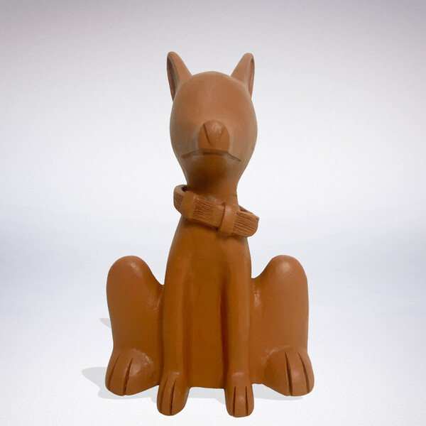 Escultura Decor Artesanal Em Barro Pet - 20cm - Modelo 9 - Mo