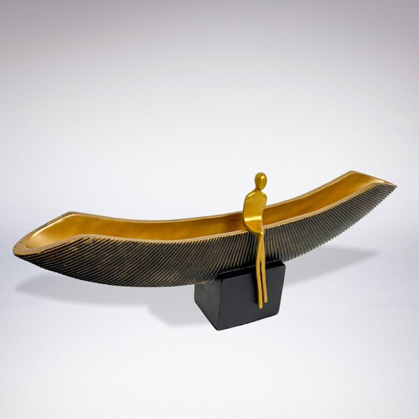 Escultura Decor Em Metal - Le Penseur