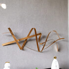 Escultura Decorativa Artesanal 01 Dourado 1 40m - Indo Decorar