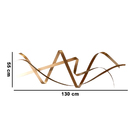 Escultura Decorativa Artesanal 02 Dourado 1 30m - Indo Decorar