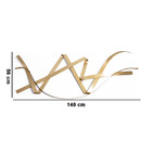 Escultura Decorativa Artesanal Dourado 1 40m - Indo Decorar