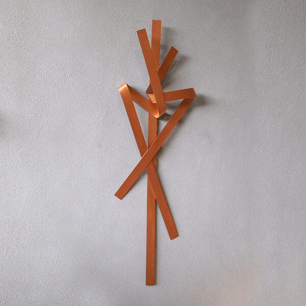 Escultura Decorativa Artesanal Vertical Cobre 140cm A06 - D'r