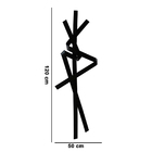 Escultura Decorativa Artesanal Vertical Preto 120cm A06 - D'r