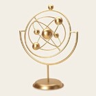 Escultura Decorativa Átomo Em Metal Dourado 50cm 14342 Mart