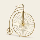 Escultura Decorativa Bicicleta Em Metal Dourada 28cm Mart