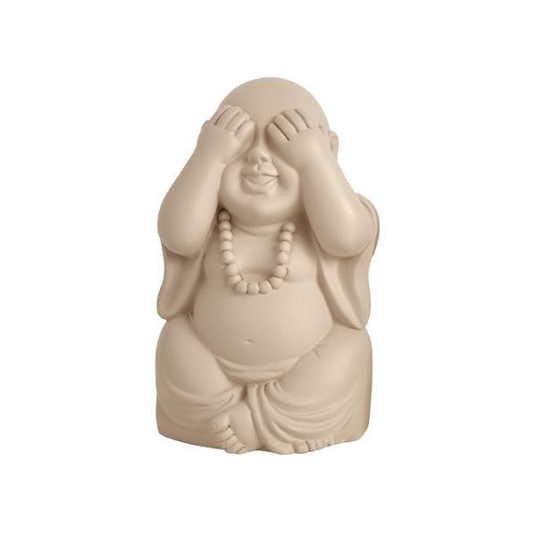 Escultura Decorativa Buda Em Cimento 12cm 17402b Mart