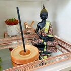 Escultura Decorativa Buda Preta