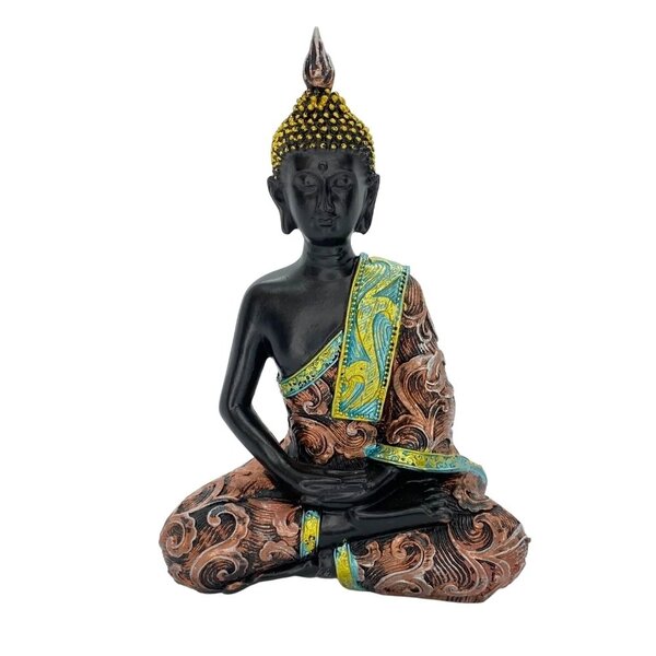 Escultura Decorativa Buda Preta