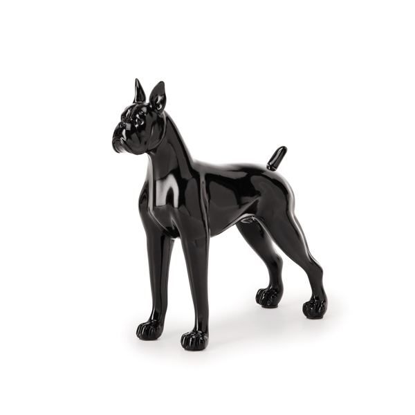 Escultura Decorativa Cachorro Em Poliresina Preto 18cm 15868