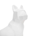 Escultura Decorativa Cachorro Em Resina Branco Mate 26 Cm - I