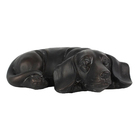 Escultura Decorativa Cachorro Em Resina Bronze 15cm Ss0265 Btc