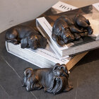 Escultura Decorativa Cachorro Em Resina Bronze 15cm Ss0265 Btc