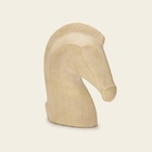 Escultura Decorativa Cavalo Bege Em Poliresina Mart