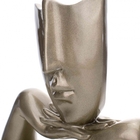 Escultura Decorativa Com Base Descanso Ouro Velho Fosco 30cm