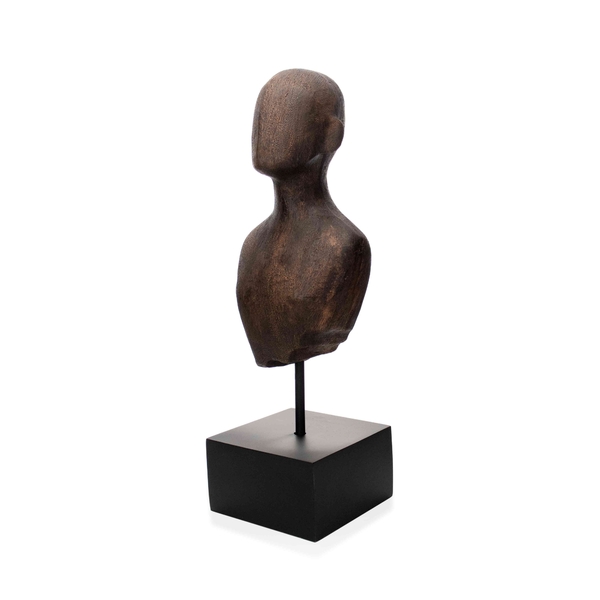 Escultura Decorativa Corpo Em Poliresina Madeira 45x14x14 Cm